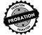 Black round stamp with PROBATION text.