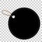 Black Rounded Blank Tag, at Transparent Effect Background
