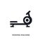 black rowing machine isolated vector icon. simple element illustration from gym and fitness concept vector icons. rowing machine