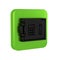 Black Safe icon isolated on transparent background. The door safe a bank vault with a combination lock. Reliable Data