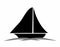 Black sailboat silhouette