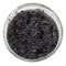 Black salty caviare of halibut fish in glass jar