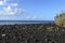 Black sand beach in Flores, Azores archipelago (Portugal)