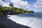 Black sand beach in Maui.