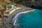 Black sand beach Prainha. Madeira island.