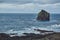 The black sand beach of reykjanesviti lighthouse in south of Iceland