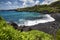 Black sand beach,Waianapanapa state park. Maui, Hawaii