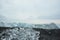 Black sand and crystal clear ice chunks at Diamond Beach in Fellsfjara, Jokulsarlon on Iceland