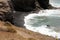 Black sand and shingle in Playas Papagayo beaches, Lanzarote Island, Spain