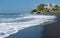 Black sands of Pabean Beach in Bali