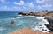 Black Sandstone Beach on the Carribean Island of Aruba