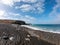 Black sandy beach, Playa de Ajuy, Canary Islands, Fuerteventua, Spain