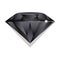 Black sapphire, vector brilliant on white background