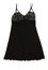 Black satin ladies` nightgown. Isolate