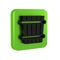 Black Sauna bucket icon isolated on transparent background. Green square button.