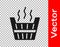 Black Sauna bucket icon isolated on transparent background. Vector