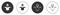 Black Scarecrow icon isolated on white background. Circle button. Vector