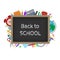 Black school board with an inscription in chalk.