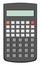 Black scientific calculator isolated