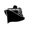 Black Sea boat symbol for banner, general design print and websites.