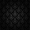 Black seamless ornament background - wallpaper with flower, crown, star, leaf