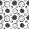 Black seamless pattern for volleyball. Sports background for the design of textiles, paper. Abstract flying ball.