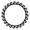 Black seamless spirals frame of running dog pattern