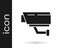 Black Security camera icon isolated on white background. Vector