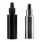 Black serum dropper bottle. Cosmetic aroma essence