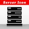 Black server vector icon design