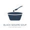 black sesame soup icon in trendy design style. black sesame soup icon isolated on white background. black sesame soup vector icon