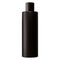 Black shampoo bottle. Cosmetic package mockup. 3d