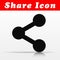 Black share vector icon design