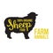 Black sheep animal circuit with product lettering