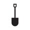 Black shilouette shovel logo design