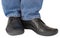 Black shoes blue denim indigo jeans casual men