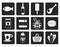 Black Shop, food and drink icons 1