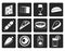 Black Shop, food and drink icons 2