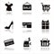 Black shopping icons