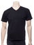 Black shortsleeve cotton tshirt on a mannequin isolated