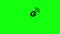 Black signal 5g hand icon flat green screen 10 animations chroma key