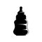 Black silhouette biberon baby with pacifier
