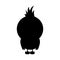 black silhouette chicken little icon logo
