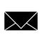 black silhouette envelopes closed icon