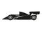 Black silhouette of race car