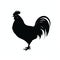 Black Silhouette Rooster: Clean Design With Farm Aesthetics