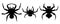 Black silhouette spider icon
