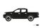 Black silhouette of SUV. Drawing of car on a white background. Side view of pickup