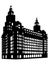 Black Silhouette of Symbol of Liverpool - Liver Building