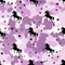 Black silhouette Unicorn. camouflage pink. Seamless pattern